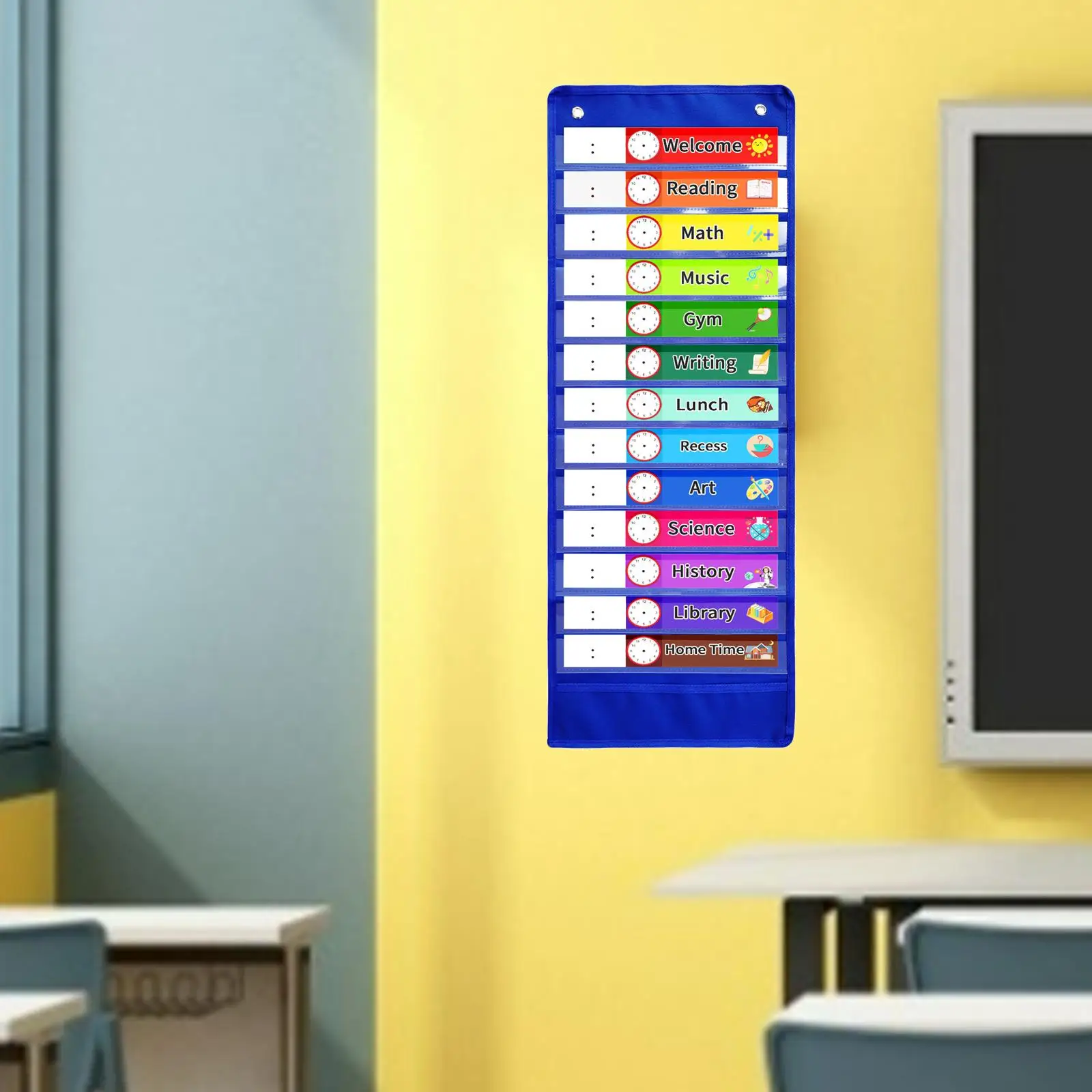 Daily Schedule Pocket  Hook Reusable Scheduling  Pockets Calendar  Classroom Office Teacher
