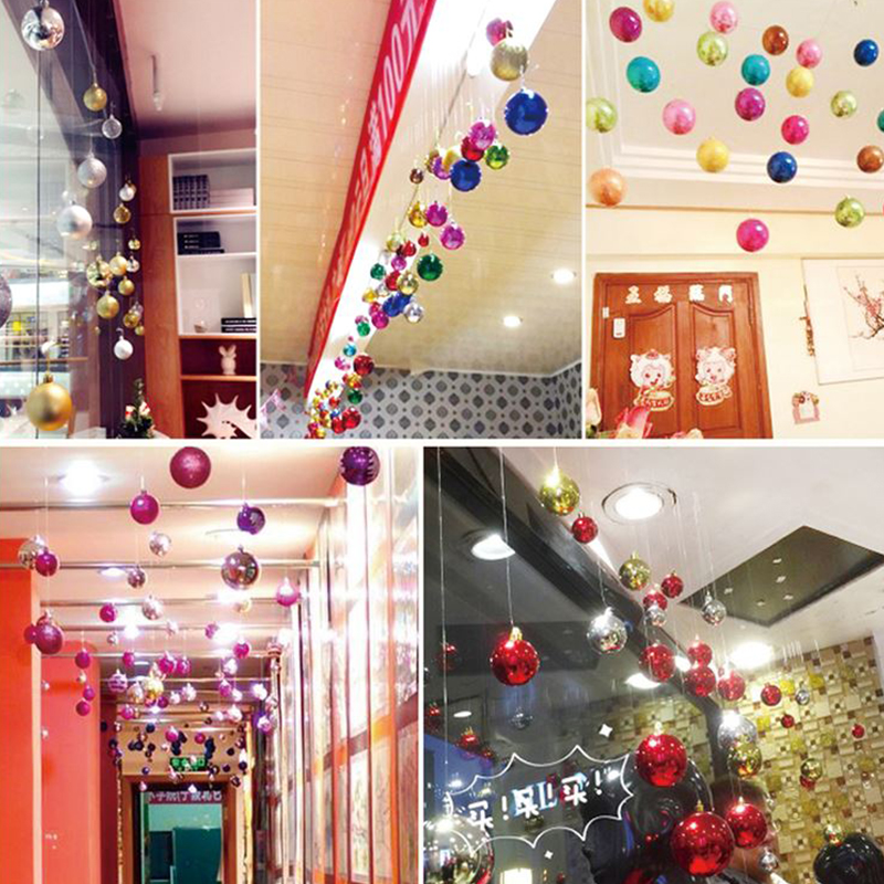 Description Picture 6 of item24Pcs Christmas Balls Ornaments Christmas Tree Decoration Shatterproof Hanging Ball Holiday Home Party Decor Shiny Plastic Balls