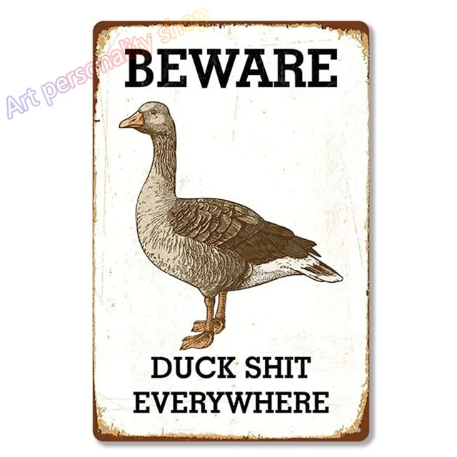 Duck Knowledge Metal Poster Type Of Duck Metal Tin Sign School Club Hunting  Lodge Cafe Bedroom Bathroom Kitchen Home Art Wall Decoration Plaque