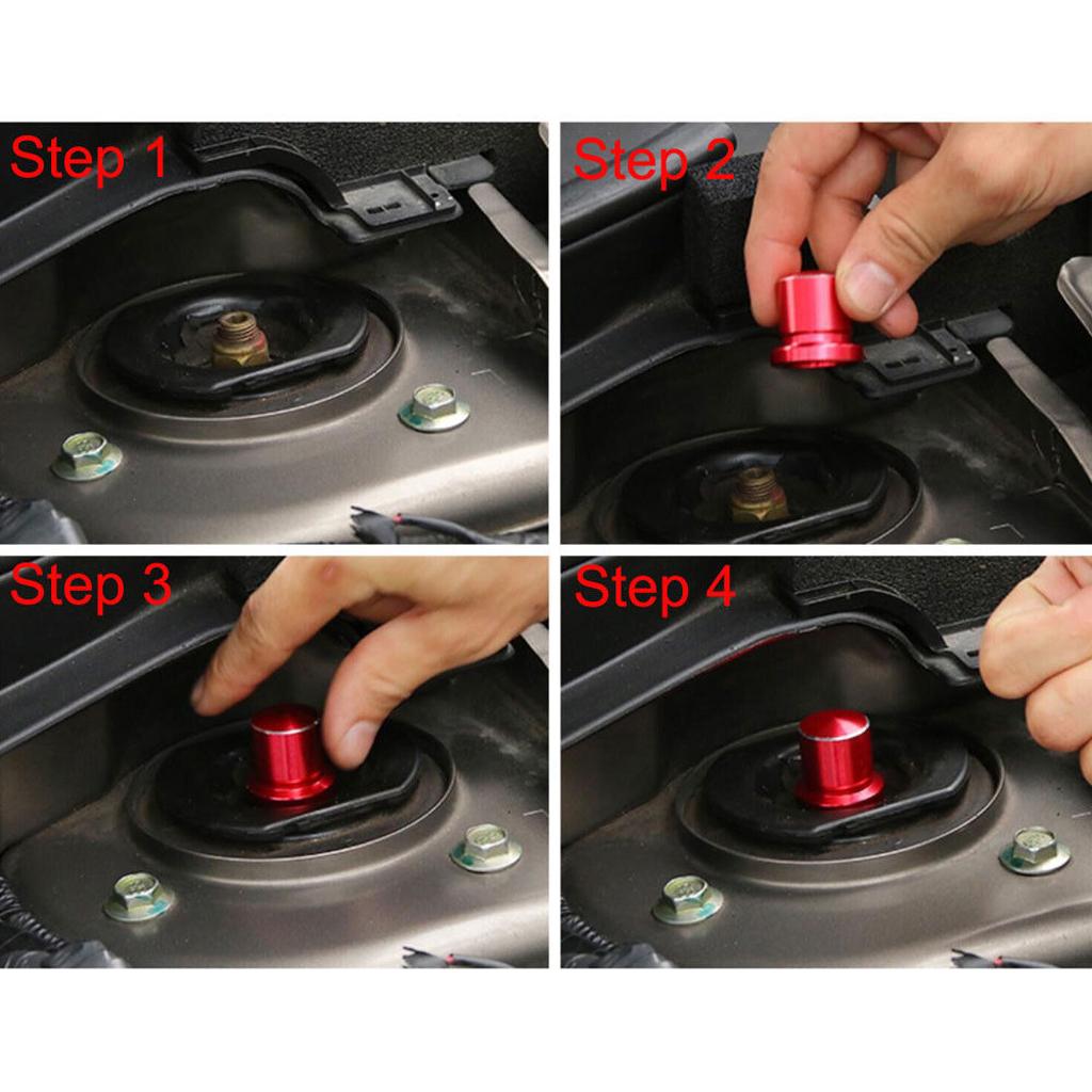 2x Metal Dustproof Shock Absorber Screw  Cover For 2008-2015 Mazda