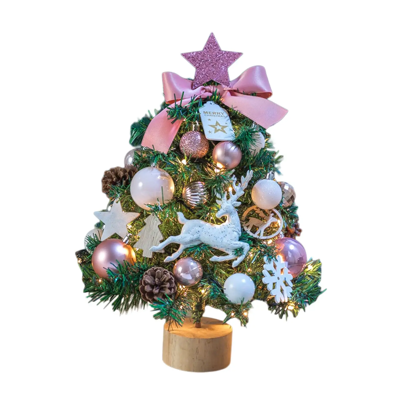 Mini Christmas Tree Christmas Decoration Xmas Decor 45cm Birthday Gift Ornament for Holiday Xmas Tabletop Living Room