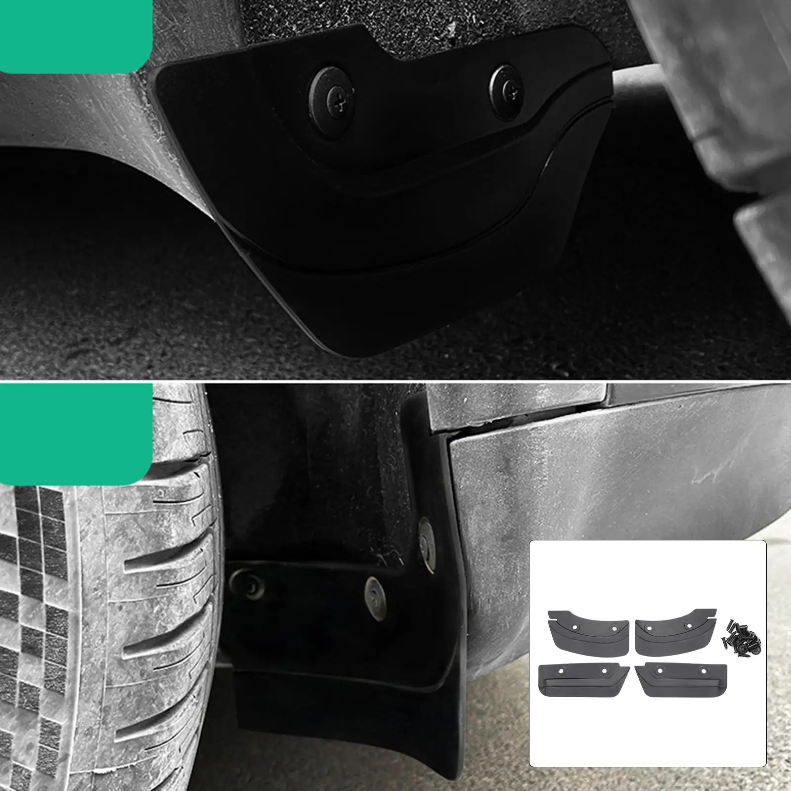Car Mud Flaps Accessories Sediment Protection Mudflaps Tire Protector Splash Guards for Tesla Model 3 Easy Installation