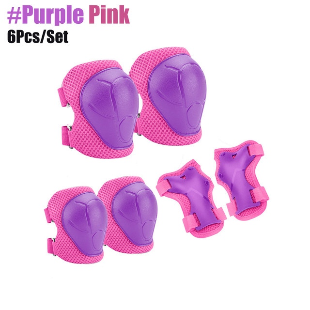 Kit Protection 6pièces Enfant/Adulte - Genouillères, Coudières Et Protège-Poignets Réglables Pour Skate