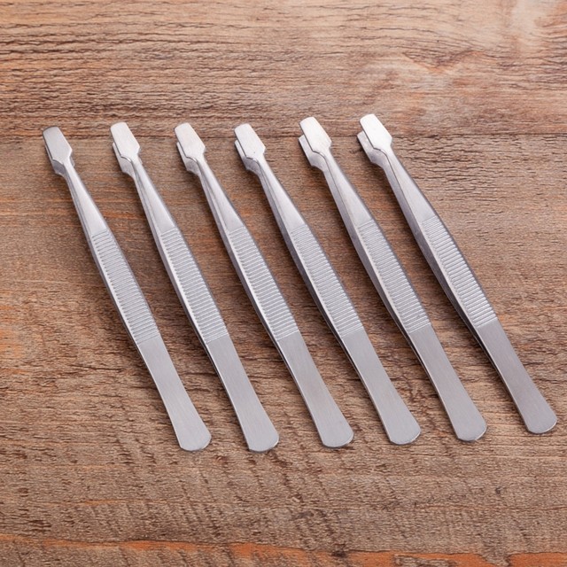 Stainless Steel Stamp Tweezers Tongs With Flat Tips For Philately Stamps Collector Craft Hobby Hand Tools