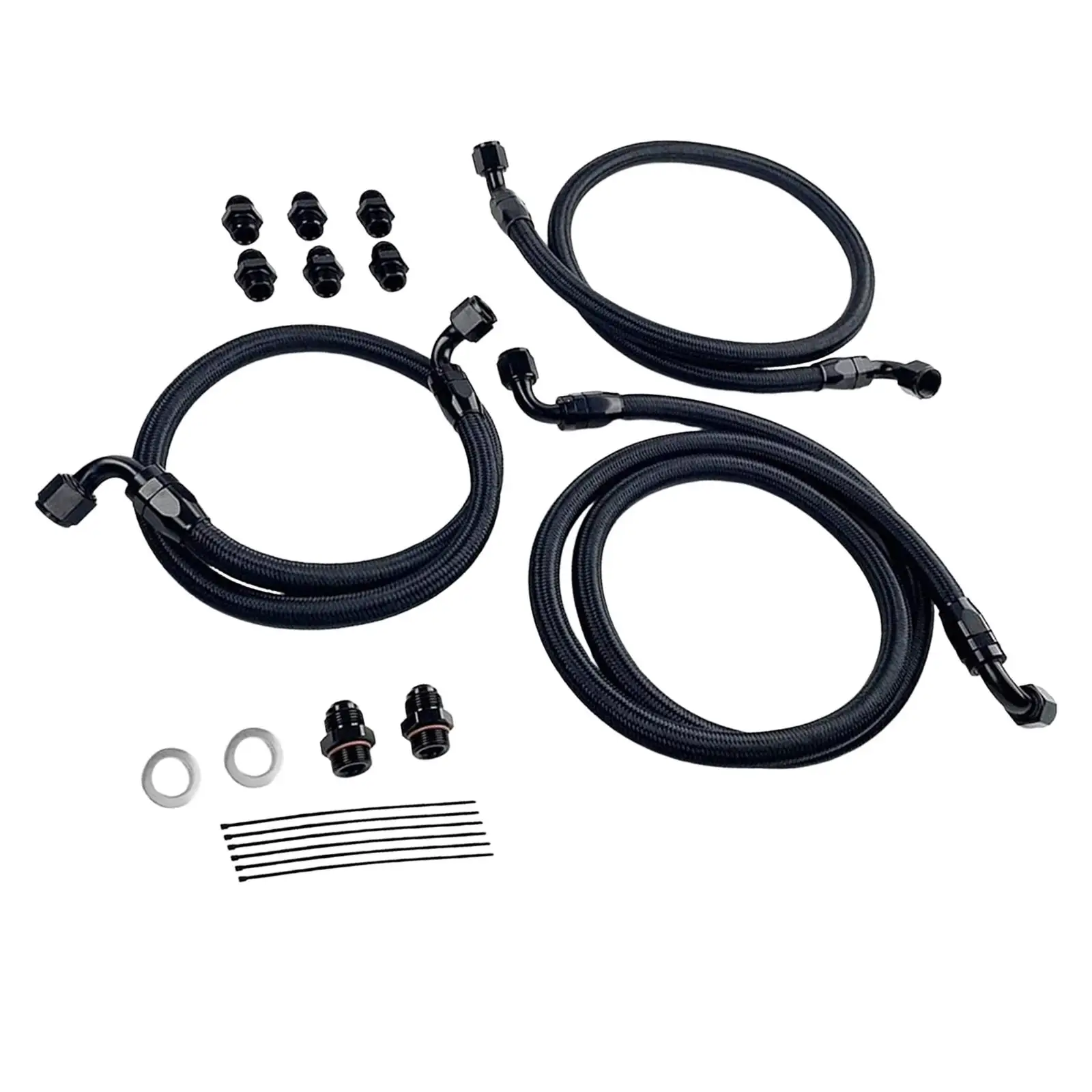 Transmission Cooler Lines Aluminum Alloy Transmission Cooler Hose Fittings Accessories for Chevy 3500 2006 to 2010 Odl14