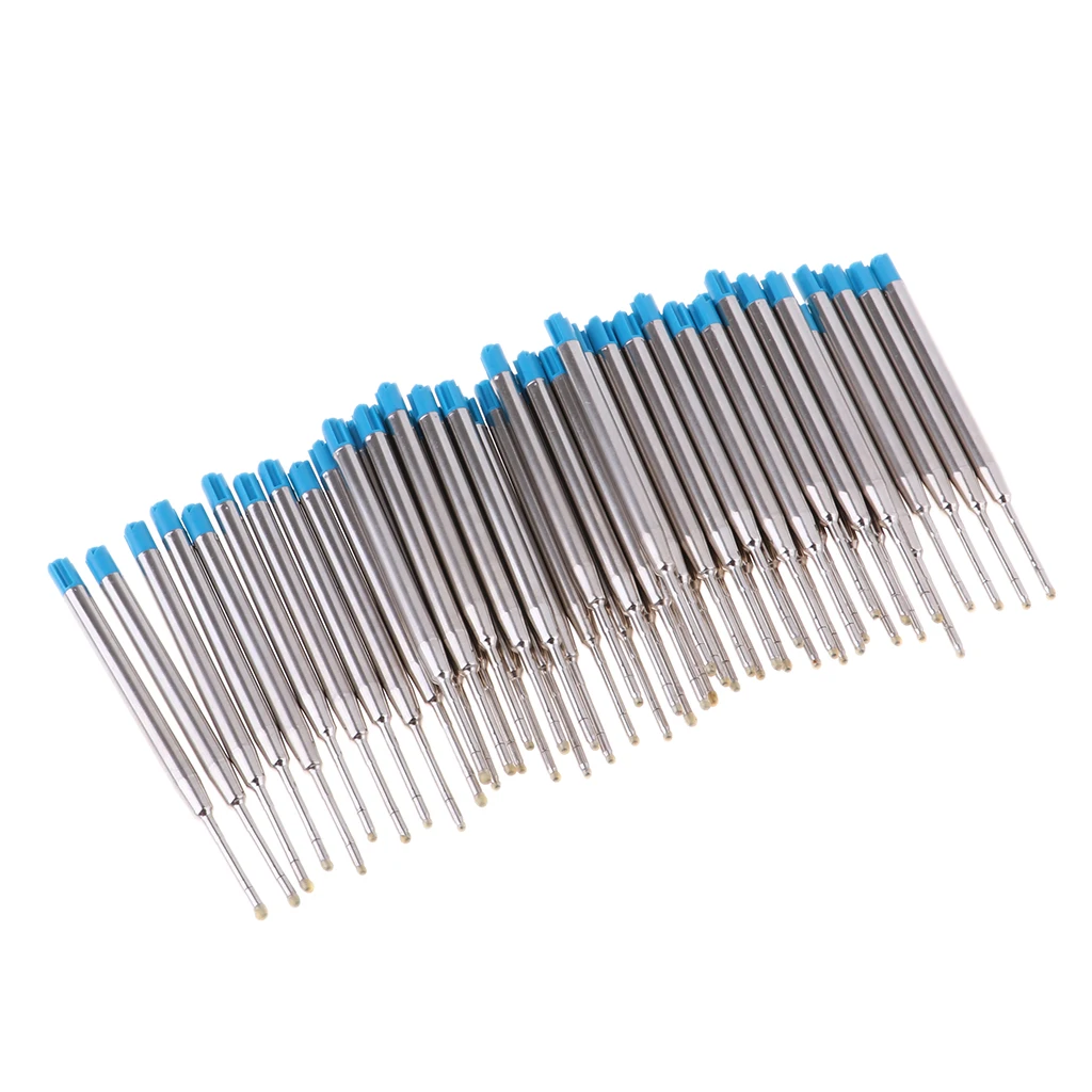 Pack of 50 Refills Metal Standard Size Refill with 0.5mm Fine Point Flow