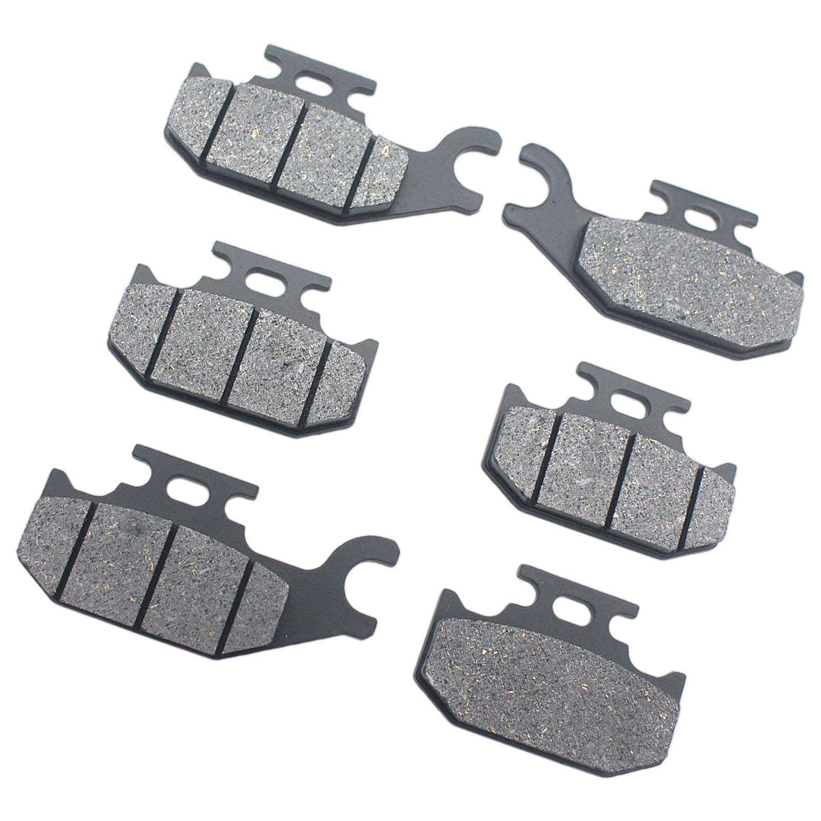 3 Pair Motorcycle Brake Pads for Can AM Brp 500 4 X 4 Efi for Outlander