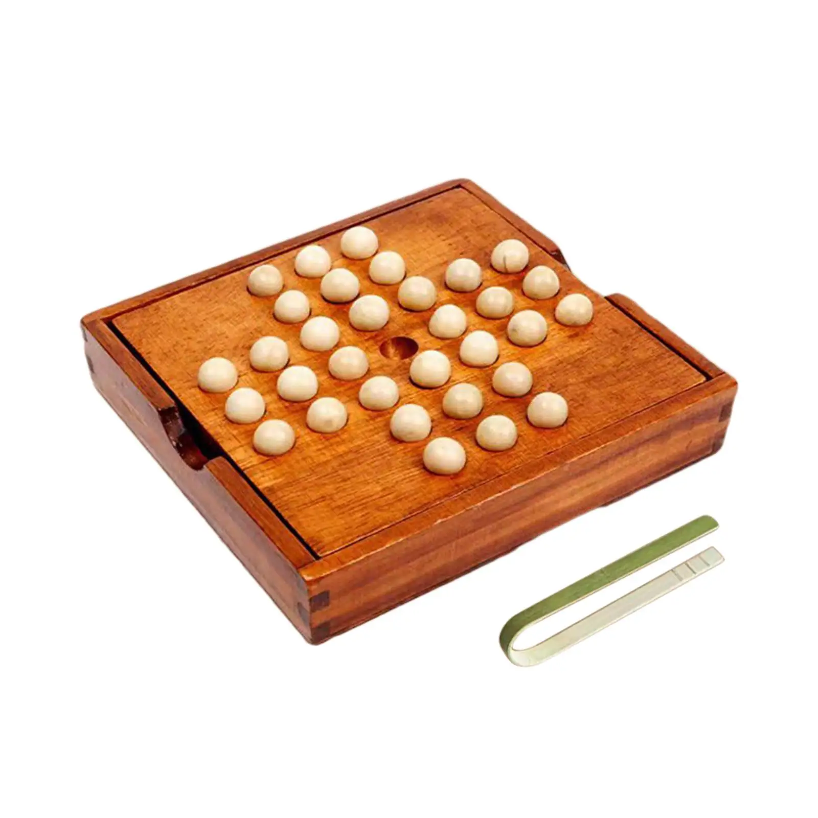 Wood Marble Solitaire Game, Marbles Game, Marble Board Game, Table Games, Great for Birthday Gifts, Coffee Table Game