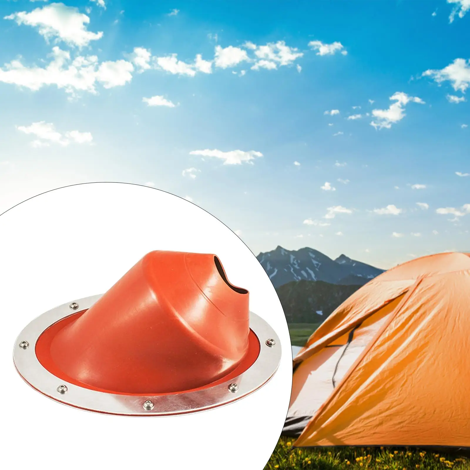 Tent Flue Jack Wear Resistant Flexible Flue Flashing Kit for Garages Mountaineering Log Cabins Boat Houses Outdoor Camping