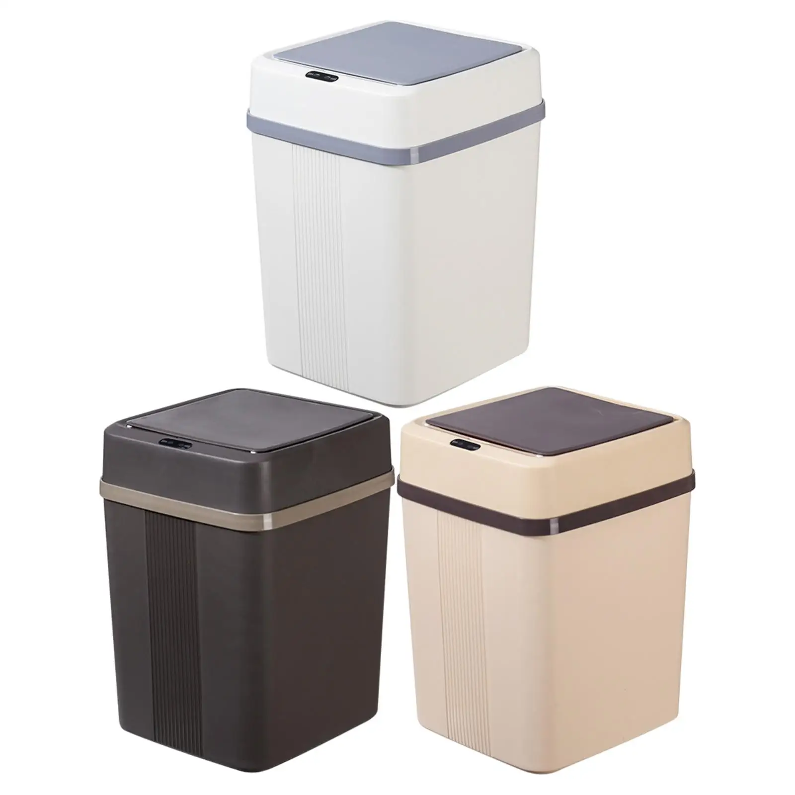 Intelligent Trash Can Waterproof Cleaning Creative Automatic Sensor Plastic Dustbin for Toilet Bathroom Kitchen Household Home