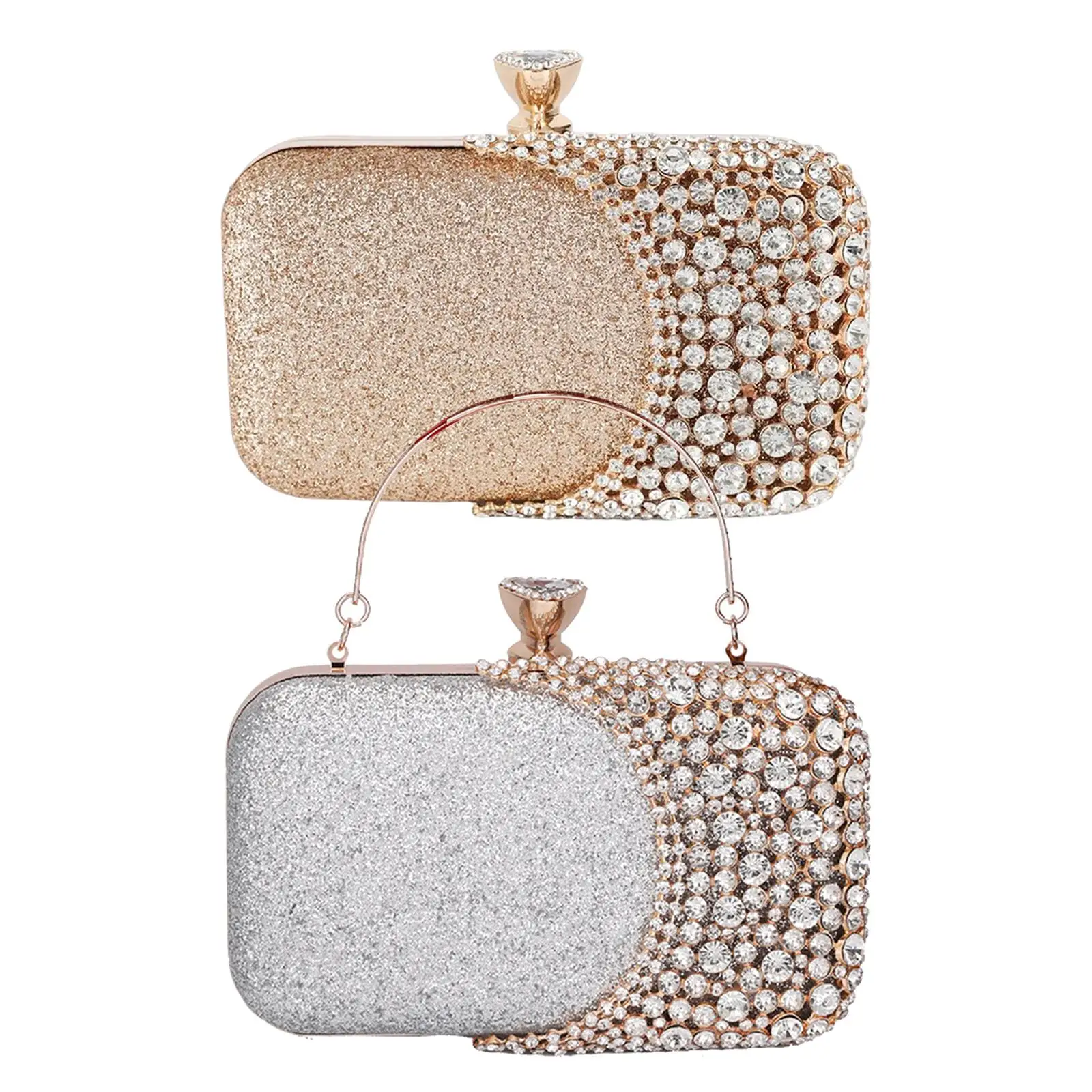 Glitter Bridal Purse Wallet Portable Pouch Versatile Women Evening Bag Clutch for Formal Cocktail Party Dinner