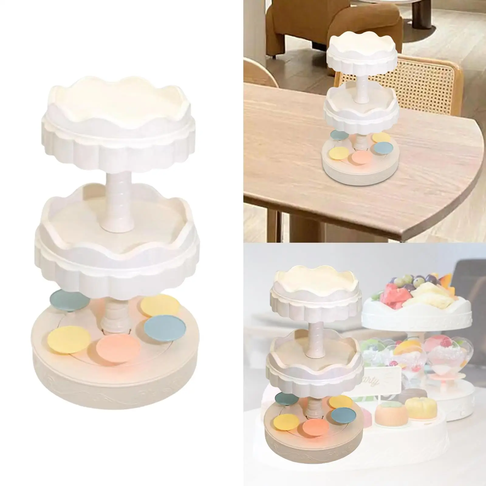 Turntable Cupcake Display Stand Dessert Turntable for Wedding Banquet Bakery Festival