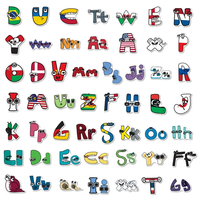 10/50/100Pcs Alphabet Lore Stickers Stickers Motorcycle Luggage