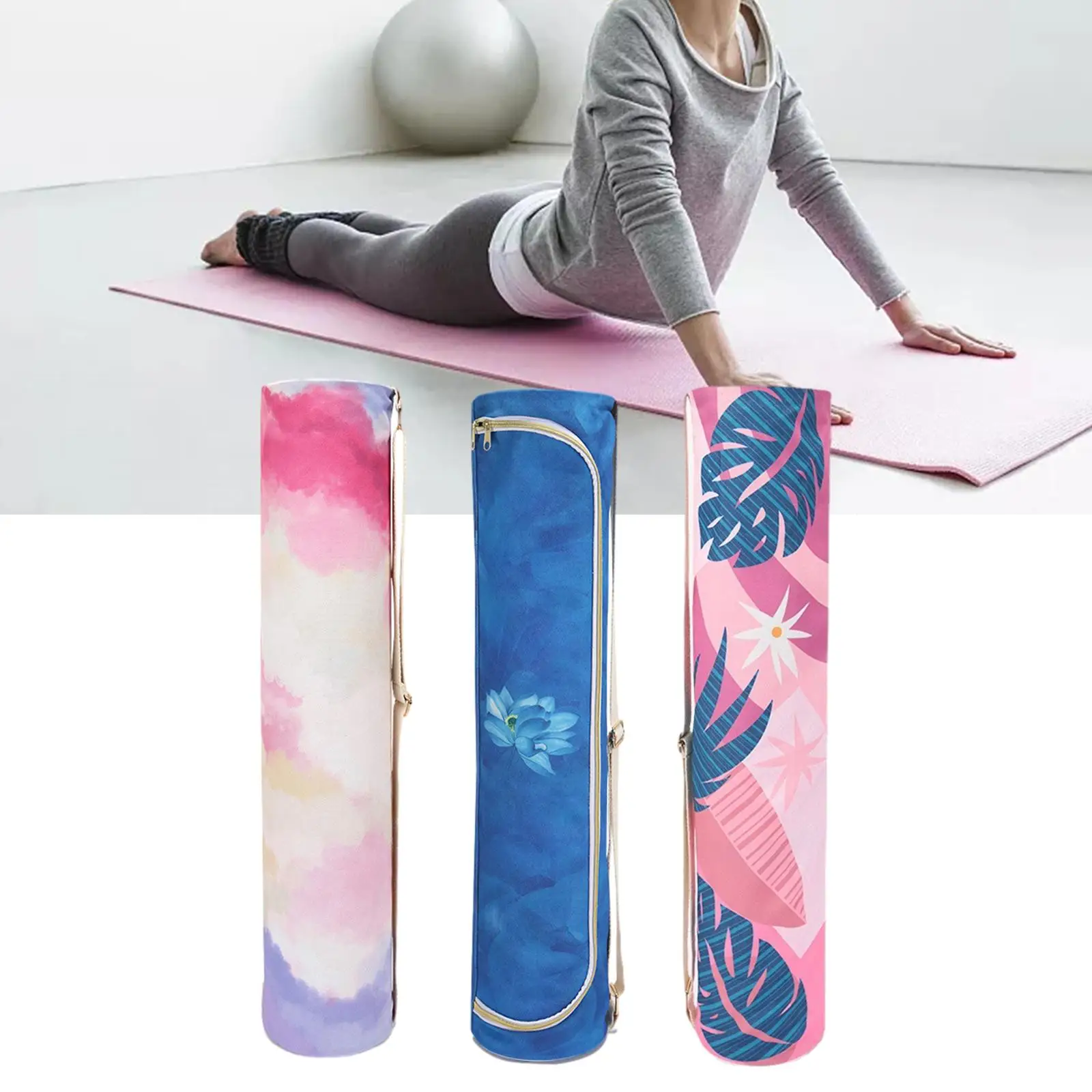 Yoga Mat Bag Yoga Practice Exercise Yoga Pilates Class Lightweight with Shoulder Strap Beach Trip Workout Durable Shoulder Bag