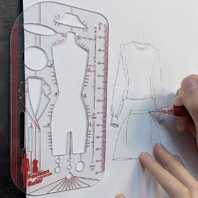 Fashion Figure Template Painting Template Sewing Ruler Line Drawing Woman Figure Stencils Clothing Drawing Template Ruler Model