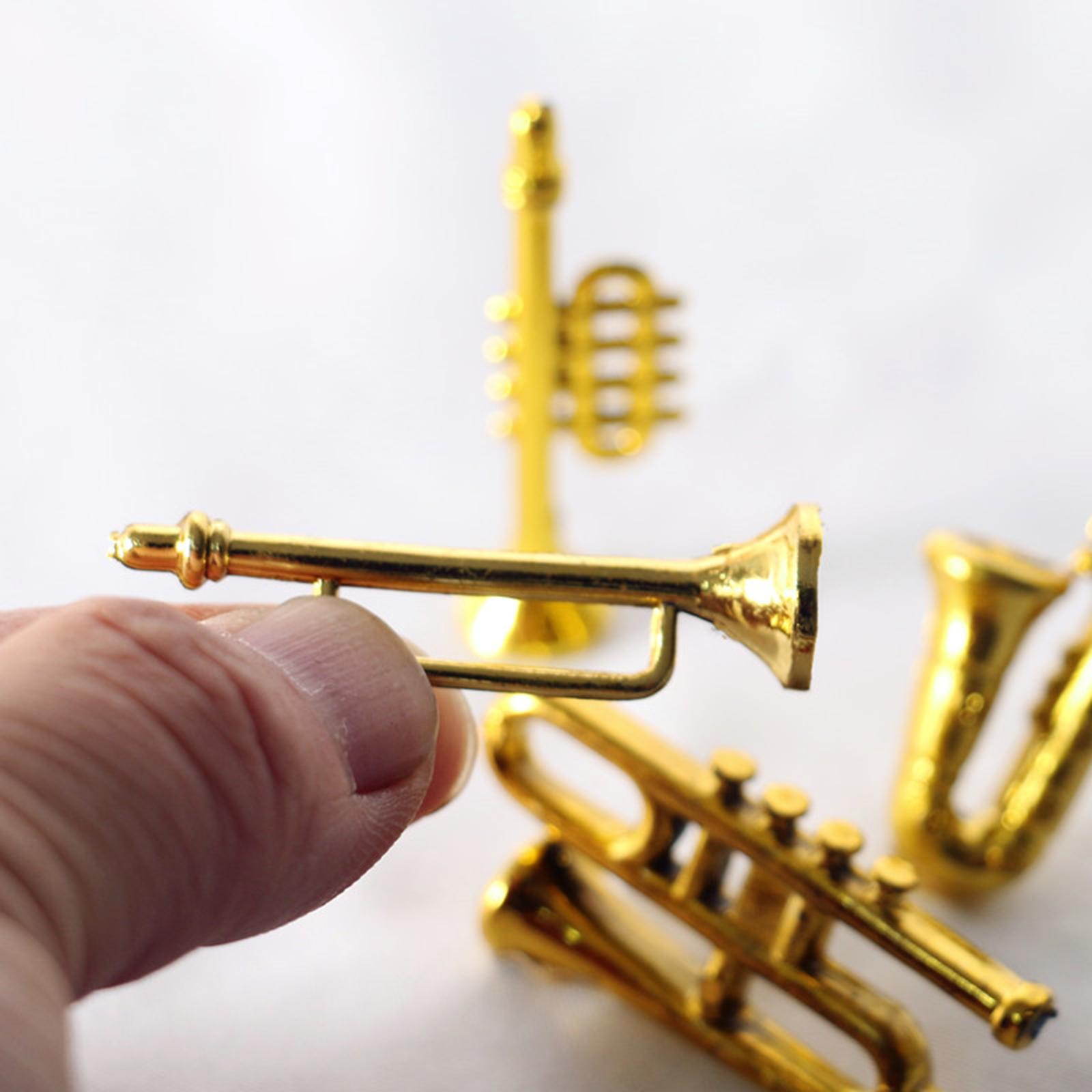 Dollhouse Miniature Musical Instrument Miniature Saxophone for Children