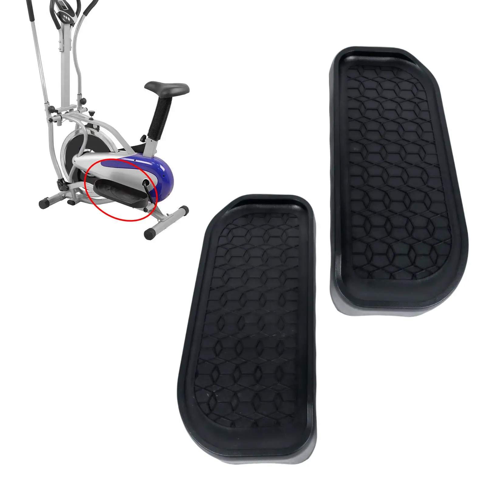 2Pcs Elliptical Machine Foot Pedals Leg Training Pedals Simple to Install Walking Machine Pedals for Exercise Indoor Supplies