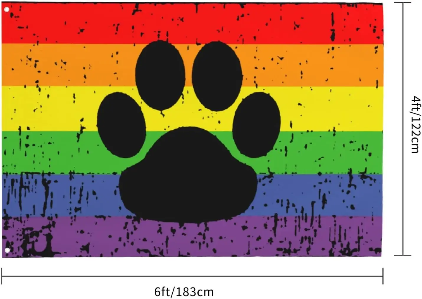 ЛГБТ геи лесбийские пушистые лапы гордость Радужный Флаг для  помещений/улицы-яркий цвет и устойчивость к УФ-свету-флаги США полиэстер |  AliExpress