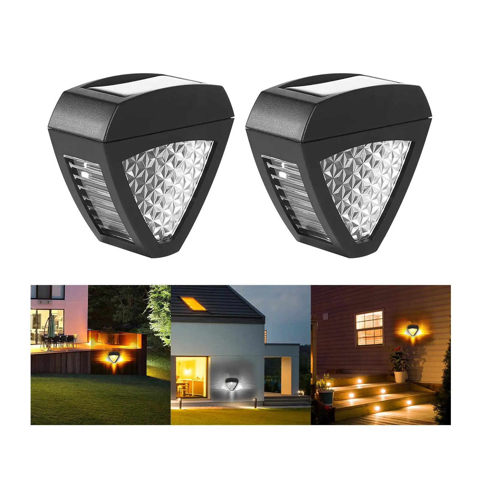 Outdoor LED Solar Lights Waterproof Wall Light for Garden Fence Decoration