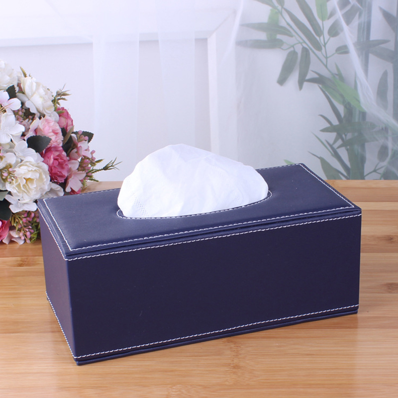 Description Picture 6 of itemPU Tissue Box Rectangle Paper Towel Holder Desktop Napkin Storage Container Kitchen Tissue Tray For Home Office