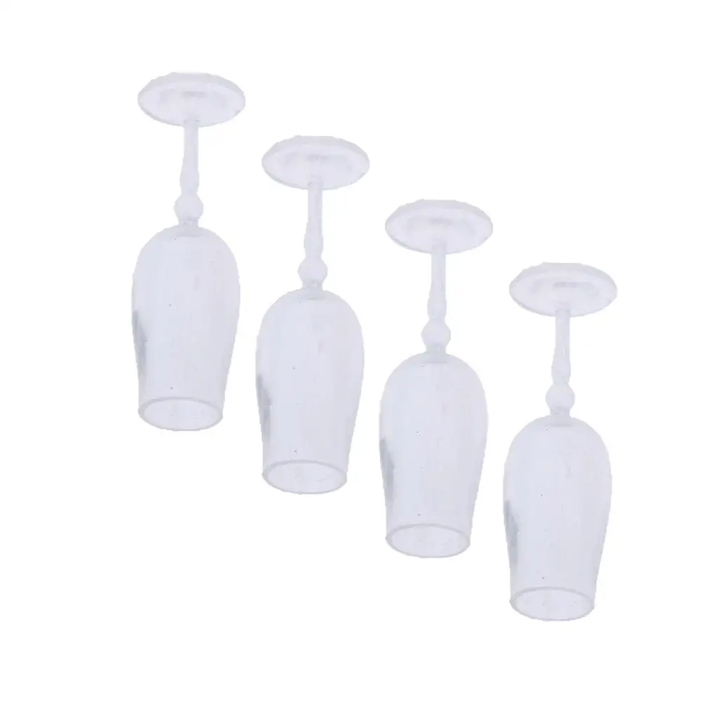 1/12 Dollhouse Miniature Tableware Plastic Cup Wine Glass Juice Glass Goblet 4