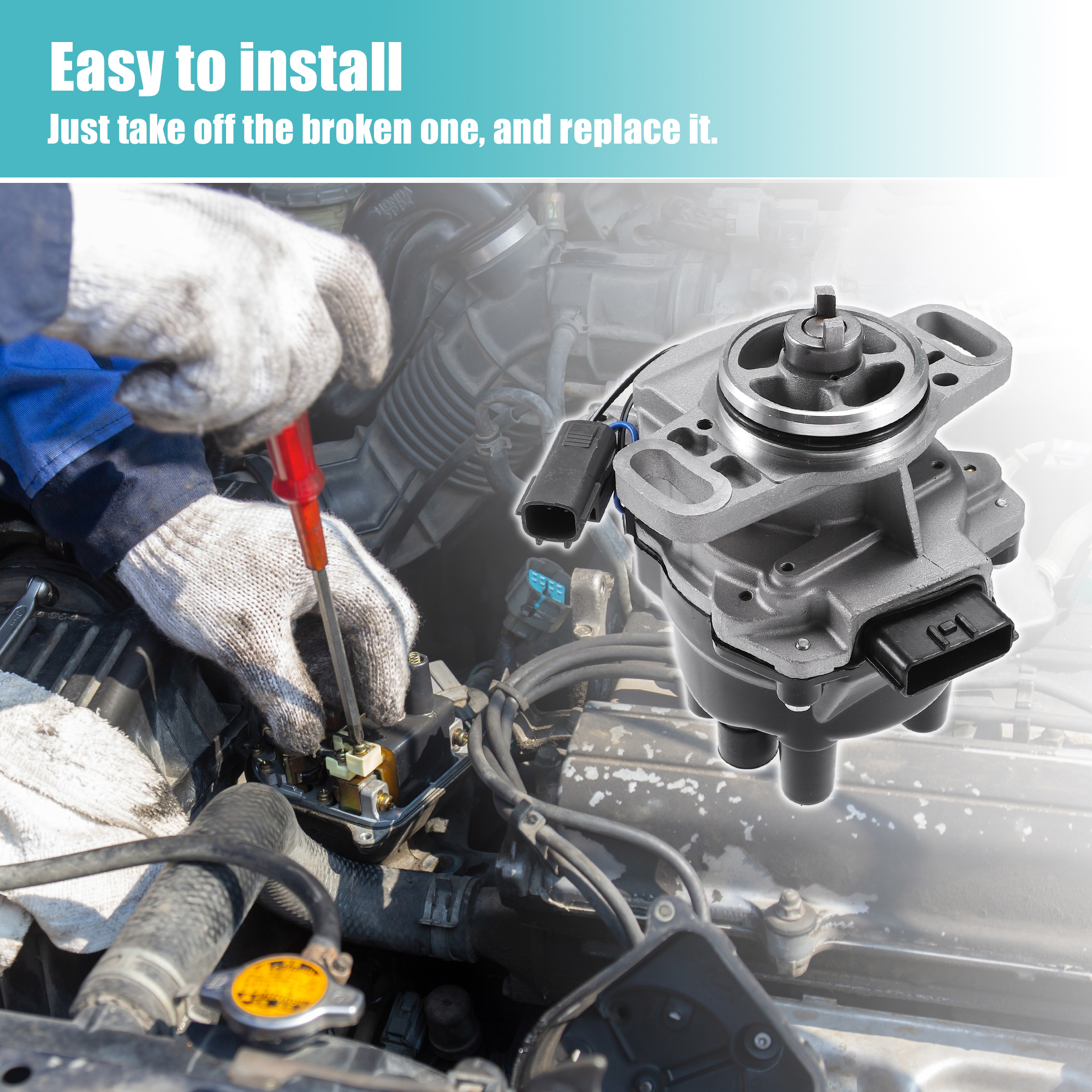 Uxcell Ersatz zünd verteiler für Nissan Sentra 2006-2010 für Nissan 200sx 2006-2010 222100-0m300 mit Kappe und Rotor – Detail 6