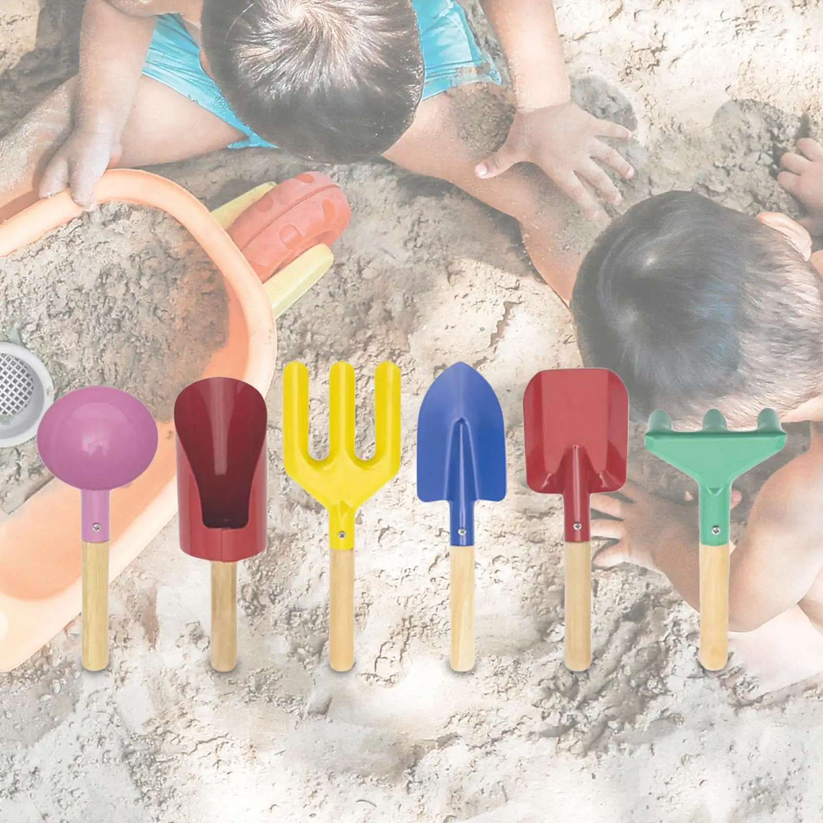 6 Pieces Kids Gardening tool Beach Toys Bonsai Transplanting Tool Sandbox Hand Tool for Fairy Garden Children Toy Party Favors
