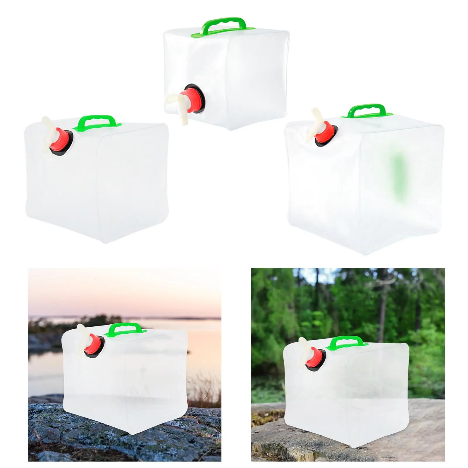 Water Storage Jug Water Bucket Drinking Collapsible Water Container Bag Water Bottle Carrier Water Tank for Cooking Bathing Car