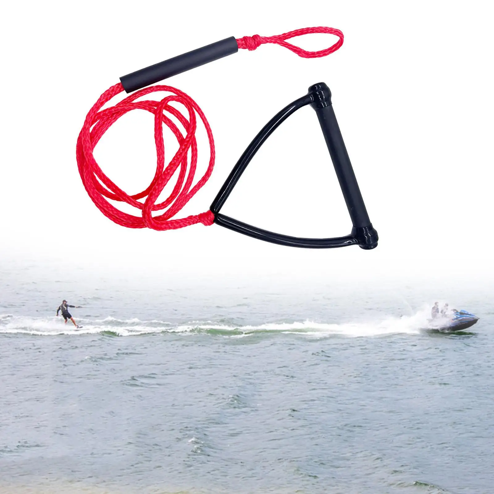 Water Ski Tow Rope with Grip 730cm Multifunctional Portable Boat Surfing Rope Wake Board Water Ski Rope
