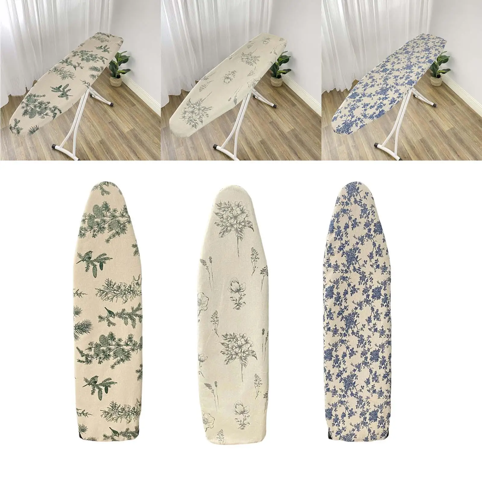 Ironing Table Cover Protector Easy to Install Durable Heat Resistant Washable Reusable Foldable Ironing Board Cover for Travel