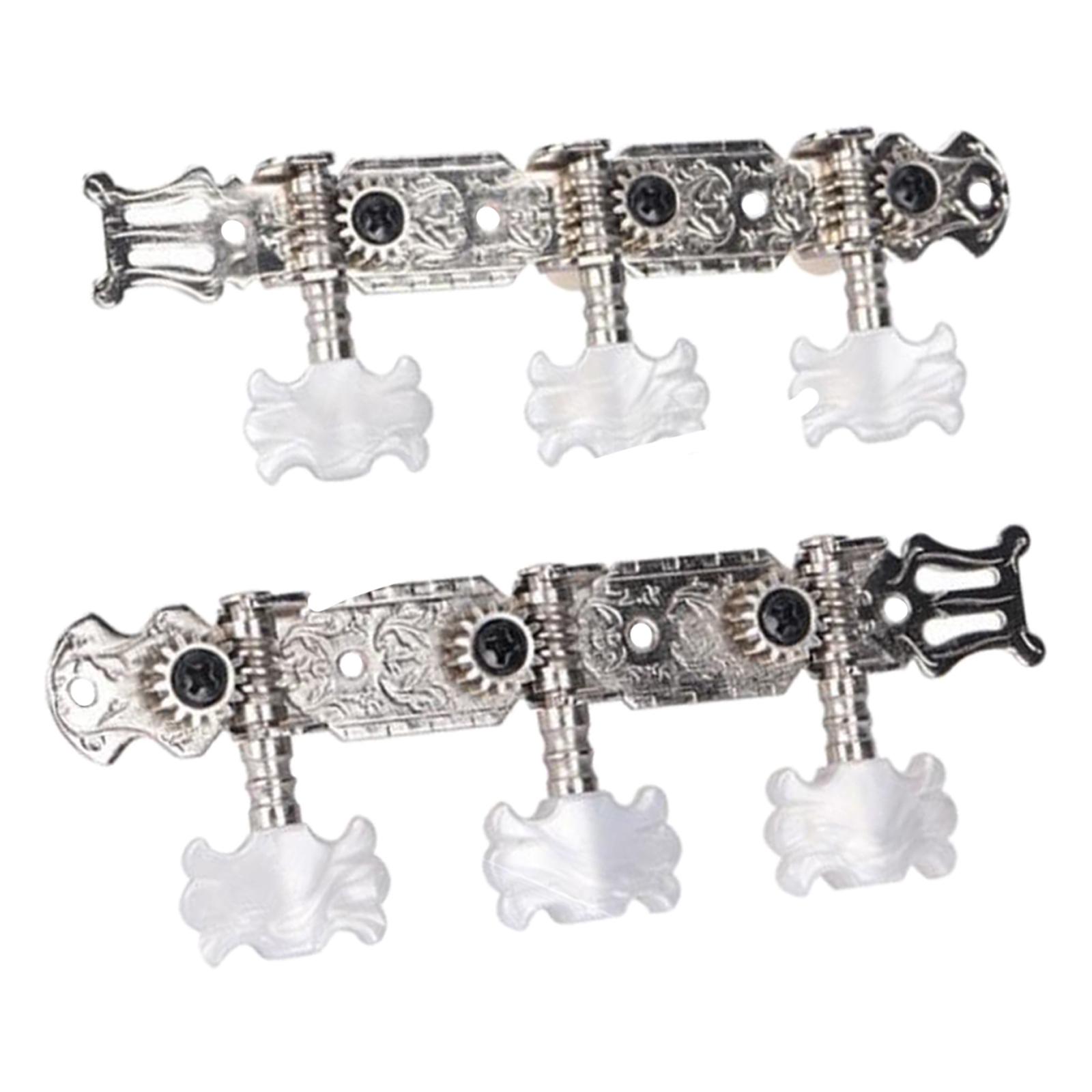 2 Pieces Metal Guitar String Tuning Pegs Machine Heads Tuners Keys for Classical Guitar Accessories
