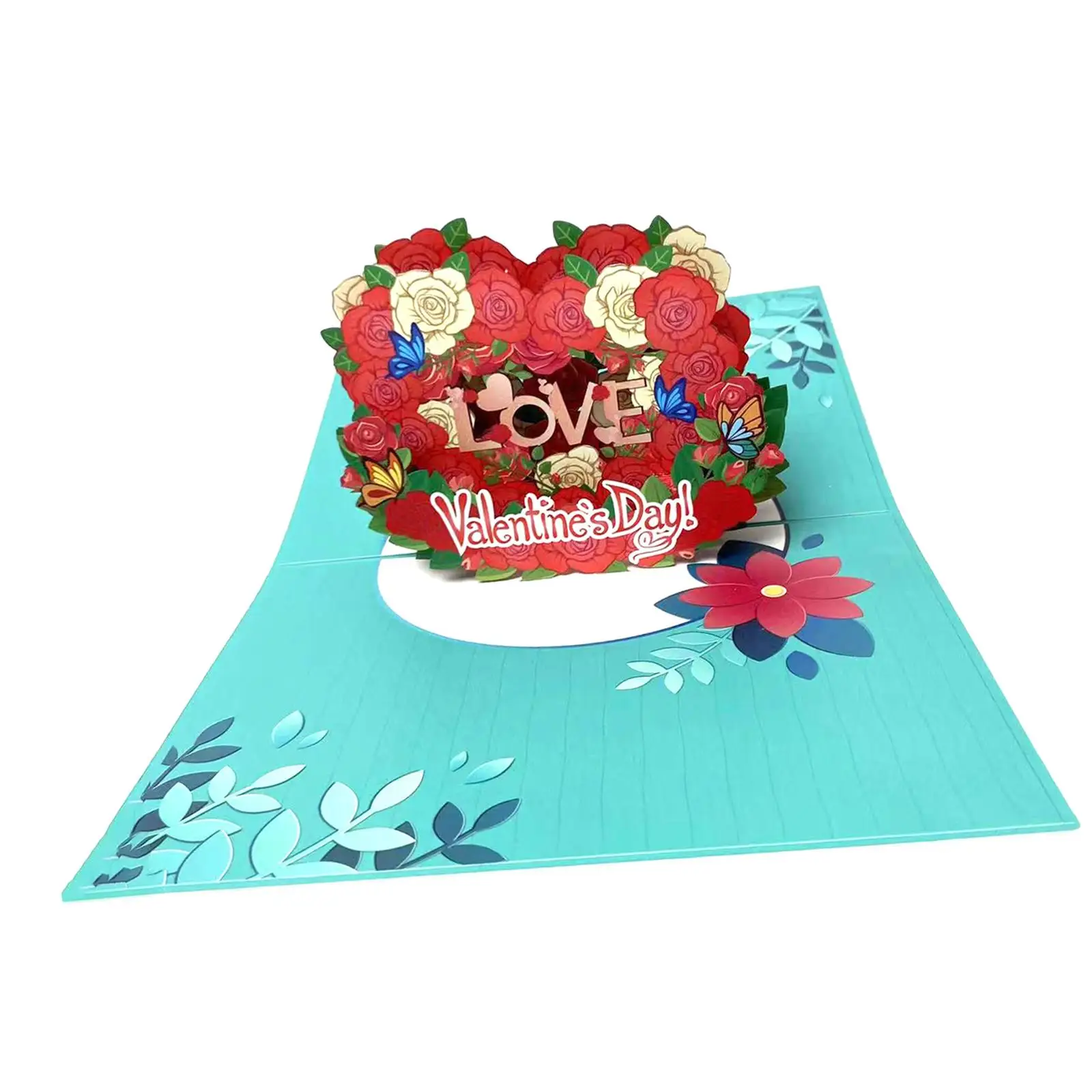 Valentines Day Cards Wedding Card Love Heart Flower Valentine Gift Cards 3D Greeting Cards for Festival Male Couple Boyfriend