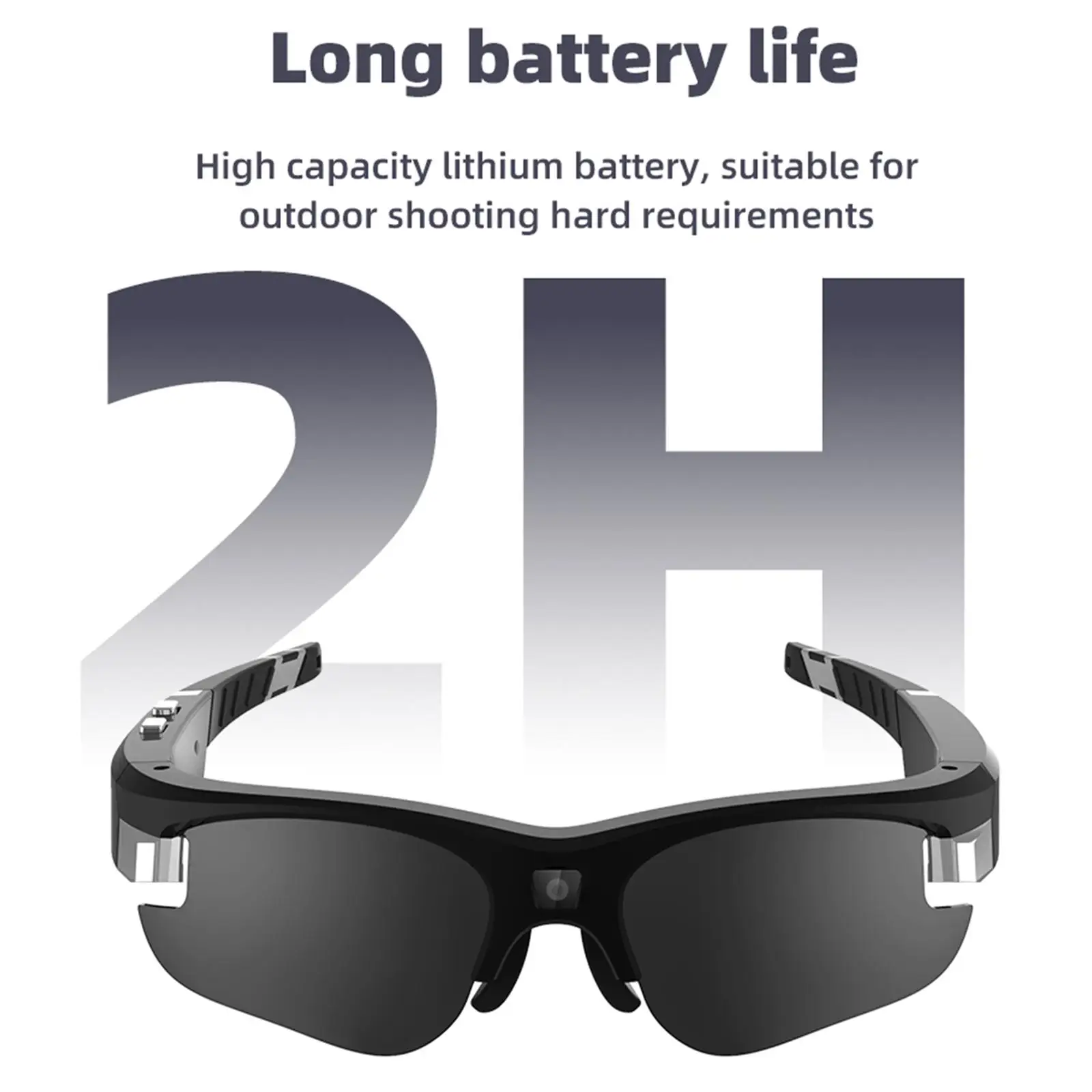 Video Camera Sunglasses 1080P HD 120° Wide Angle Lens Video Recording Sports Camera Glasses Smart Sunglasses for Outdoor Sports