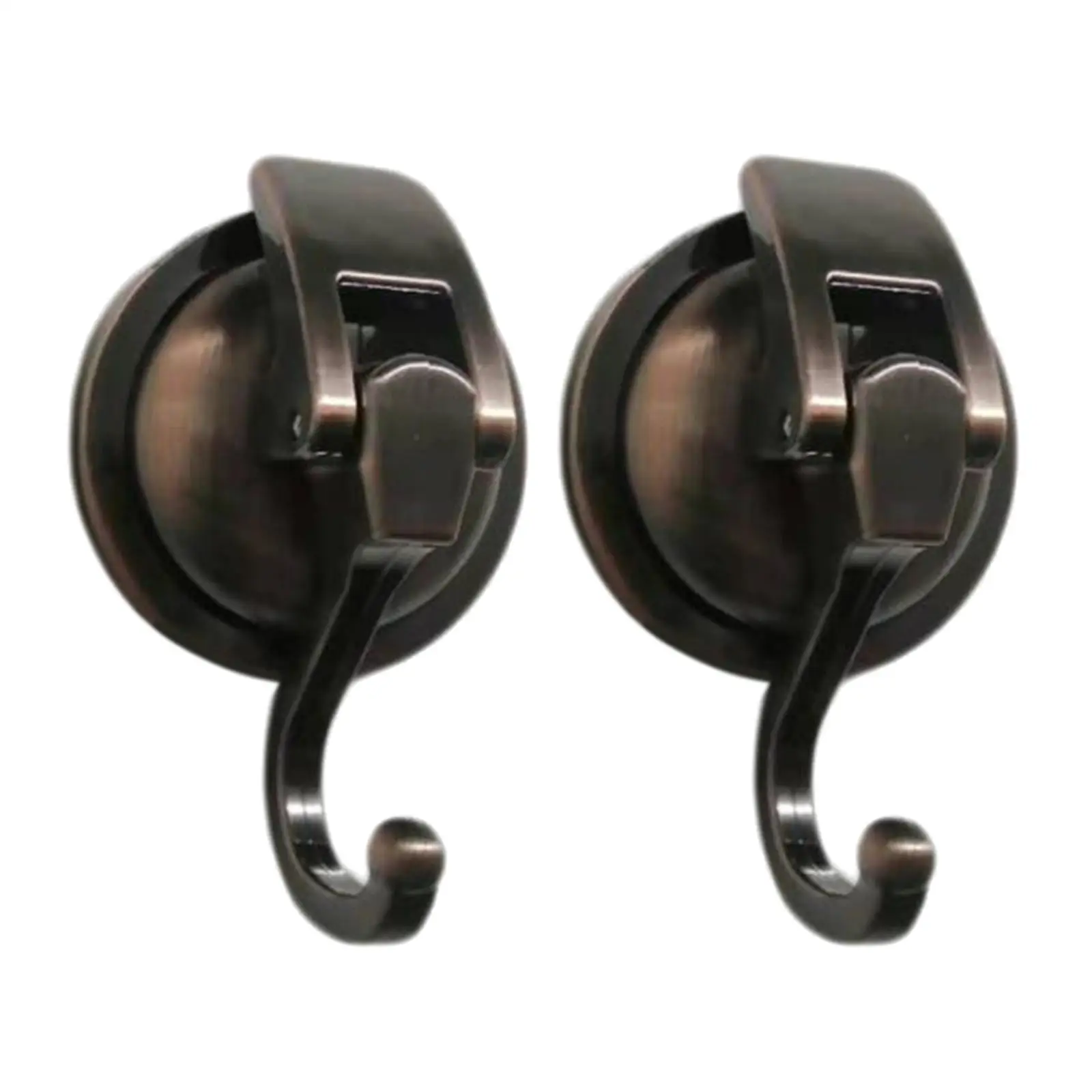 2Pcs Suction Cup Hooks Reusable Shower Hooks Rustproof No Drilling Small Durable