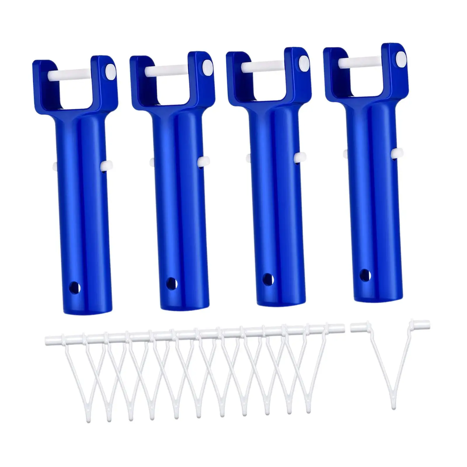 4x Replacements V Handle with 12Pcs Fits 1.18`` Holes Suction Head Vacuum Head Handle for Swimming Pool Skimmer SPA Vacuum