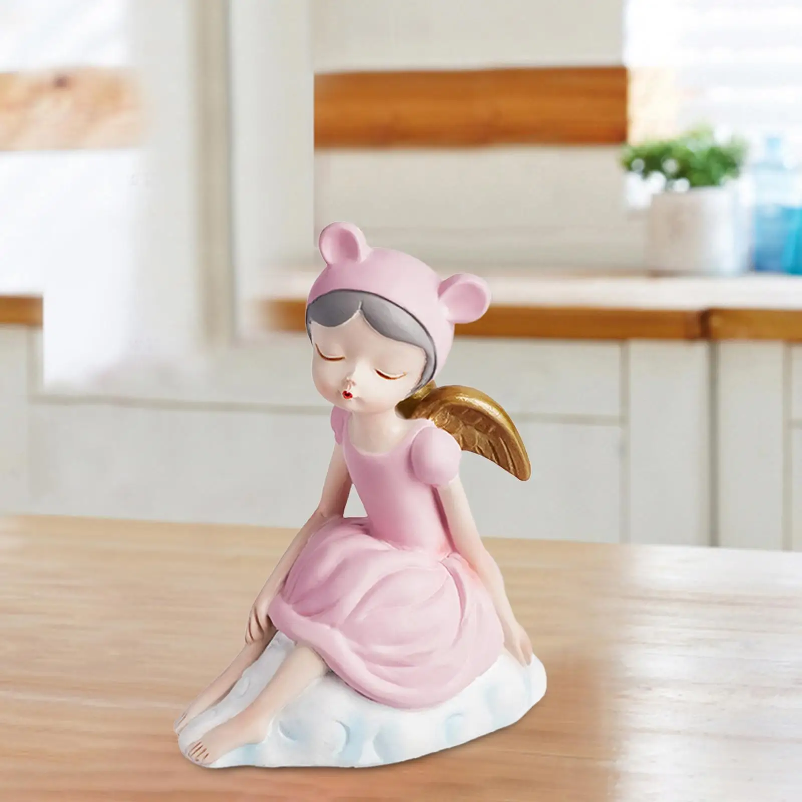 Modern Girl Statue Table Ornament Craft Collectible Resin Creative Art Figurine for Bedroom Cabinet Party Entrance Gift