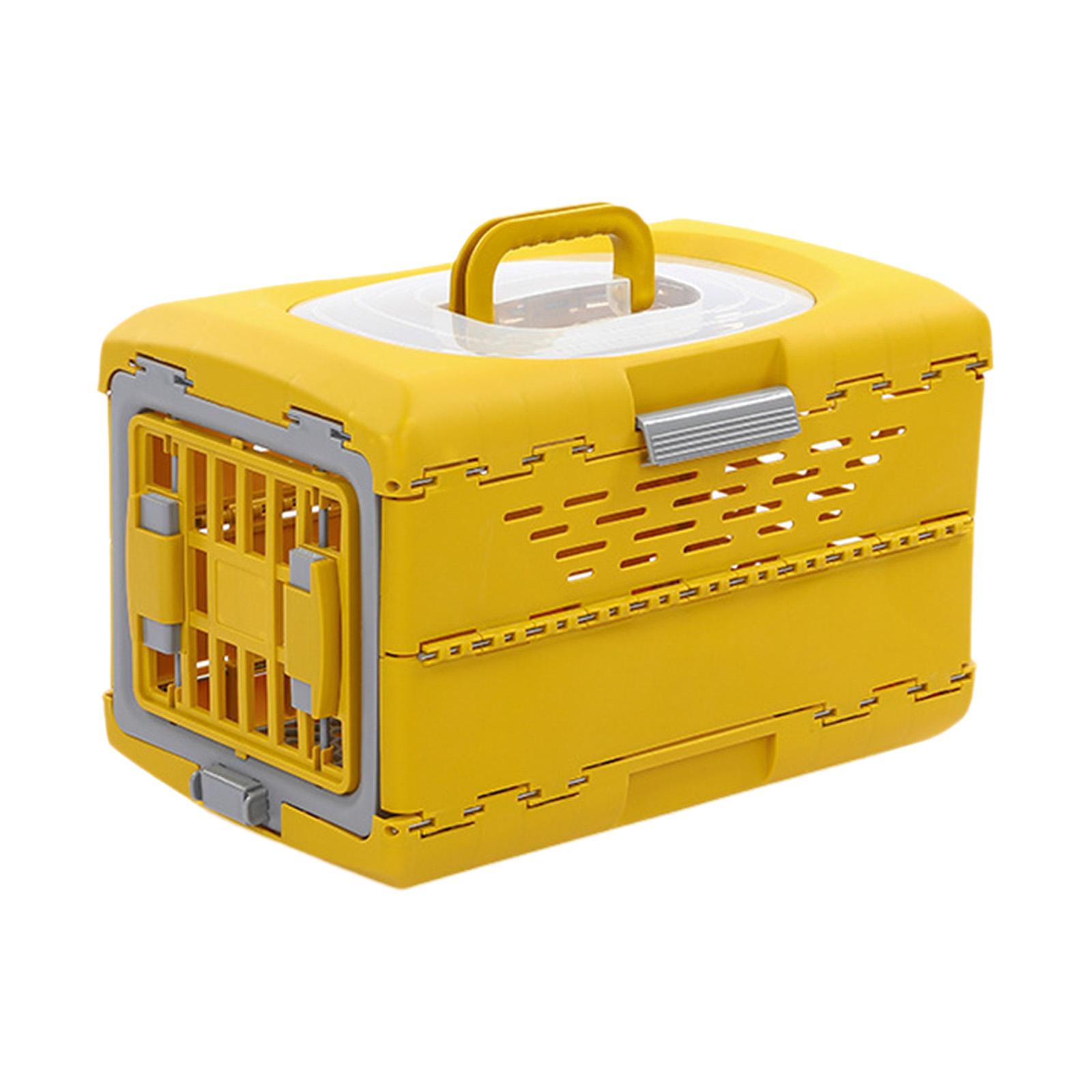 Collapsible Puppy Crate Breathable Foldable Cat Transport Box Travel Cage Pet Carrier for Rabbit Kitten Small Dogs Cat Puppy