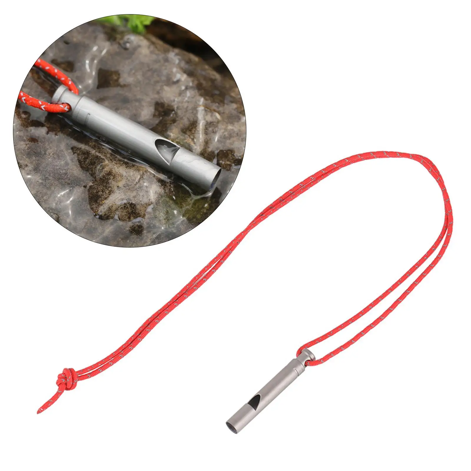 High Boom Emergency Whistle with Cord Survival Tools for Outdoor Sport