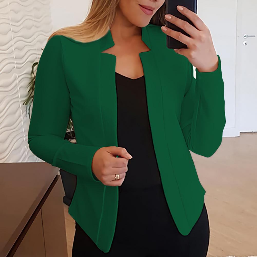 Title 9, Einfarbig Slim Fit Frauen Blazer Jacke Kerb Kra...