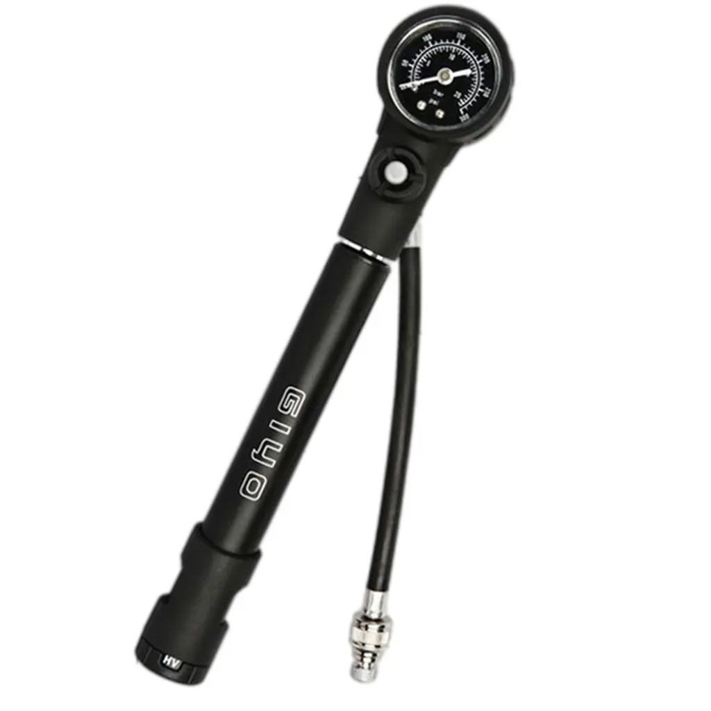  Pump Inflator W/ Pressure  High Pressure , Tire, Cycling, Ball, Front Fork Rear