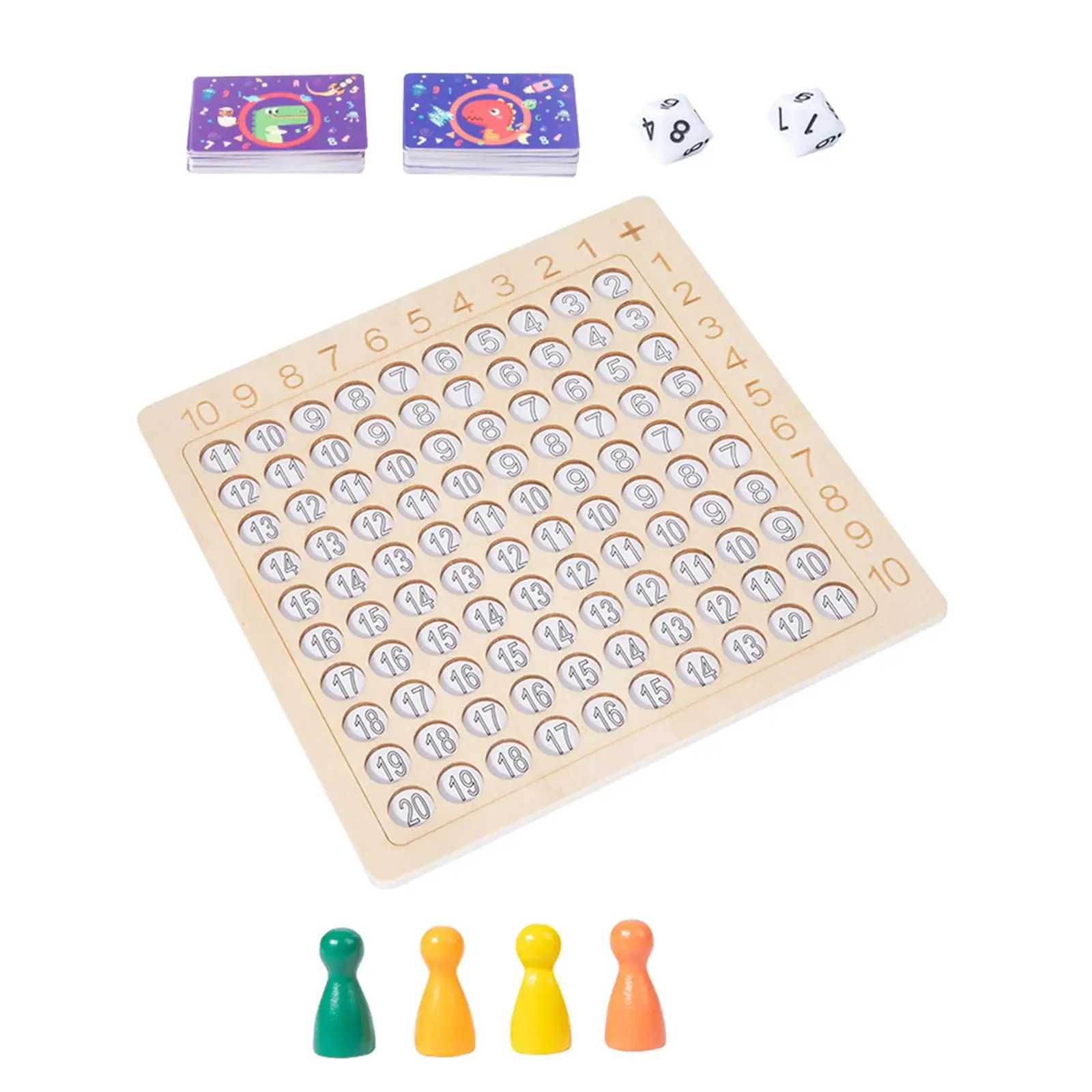 2 in 1 Wooden Multiplication Addition Board Montessori for Preschool