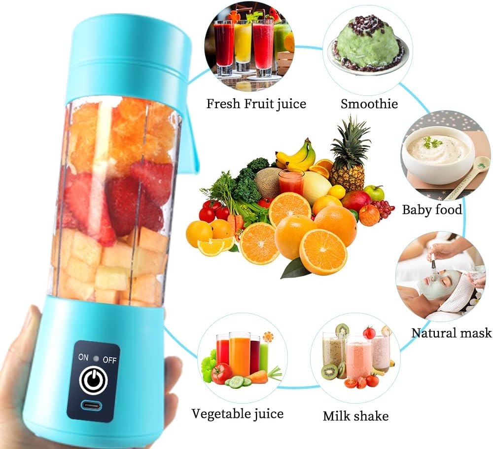 Title 8, Mini Electric Juicer Portable Blender Cup USB C...