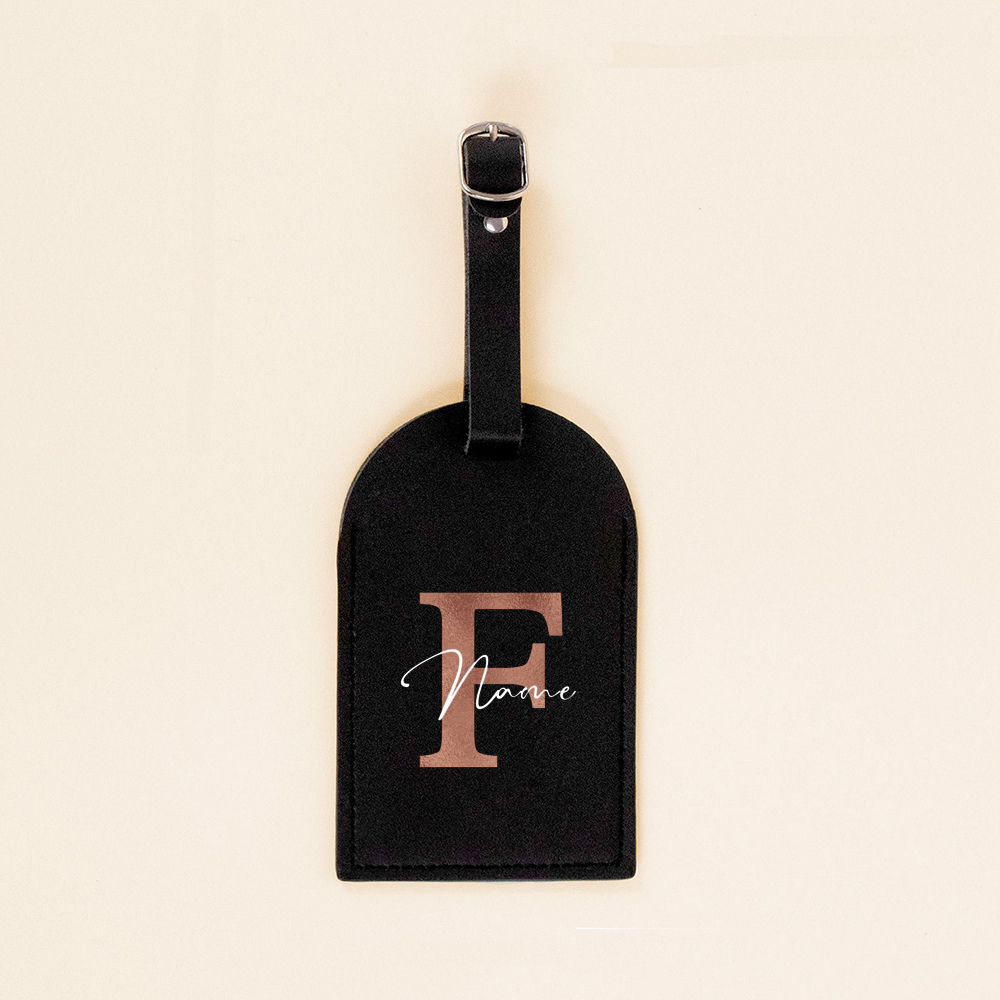 Personalised Initial with Name Monogram Luggage Tag PU Leather for Suitcase Baggage Handbag Tags Travel Bag Label Tag Best Gift 8 S0cee1a4f4cac4a0ebf6e32f065827490W