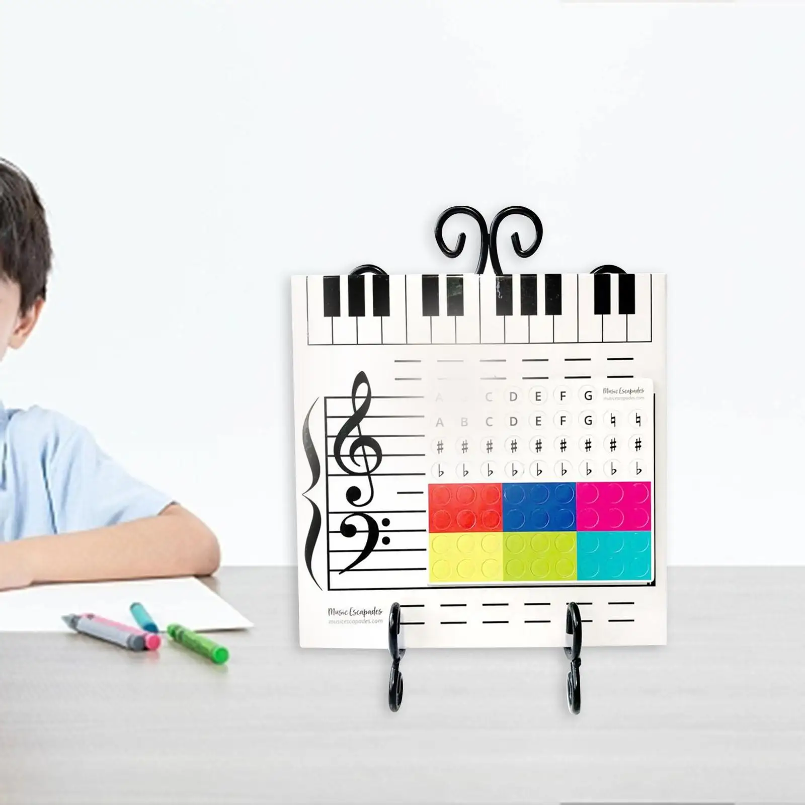 Magnetic Whiteboard Teaching Supplies Portable Music Symbol Writing Whiteboard for Indoor Birthday Preschool Gift Party Favors