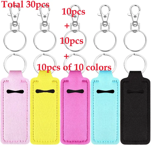 Soft Leather Lipstick Pouch Chapstick Holder Clip-on Sleeve Lip Balm Holder  with Keychain Fashion Portable Travel Accessories - AliExpress