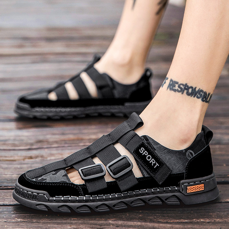 Dropship Genuine Leather Sandalias Men Shoes Summer New Large Size Men's  Sandals Outdoor Non-slip Beach Shoes Fashion Sandals Slippers to Sell  Online at a Lower Price | Doba