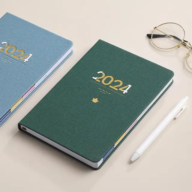 Agenda 2024 A5 Notebook Planner Diary Weekly Monthly English 365 Days To Do  List Diario Note Pad Planificateur 2024 Note Book - AliExpress