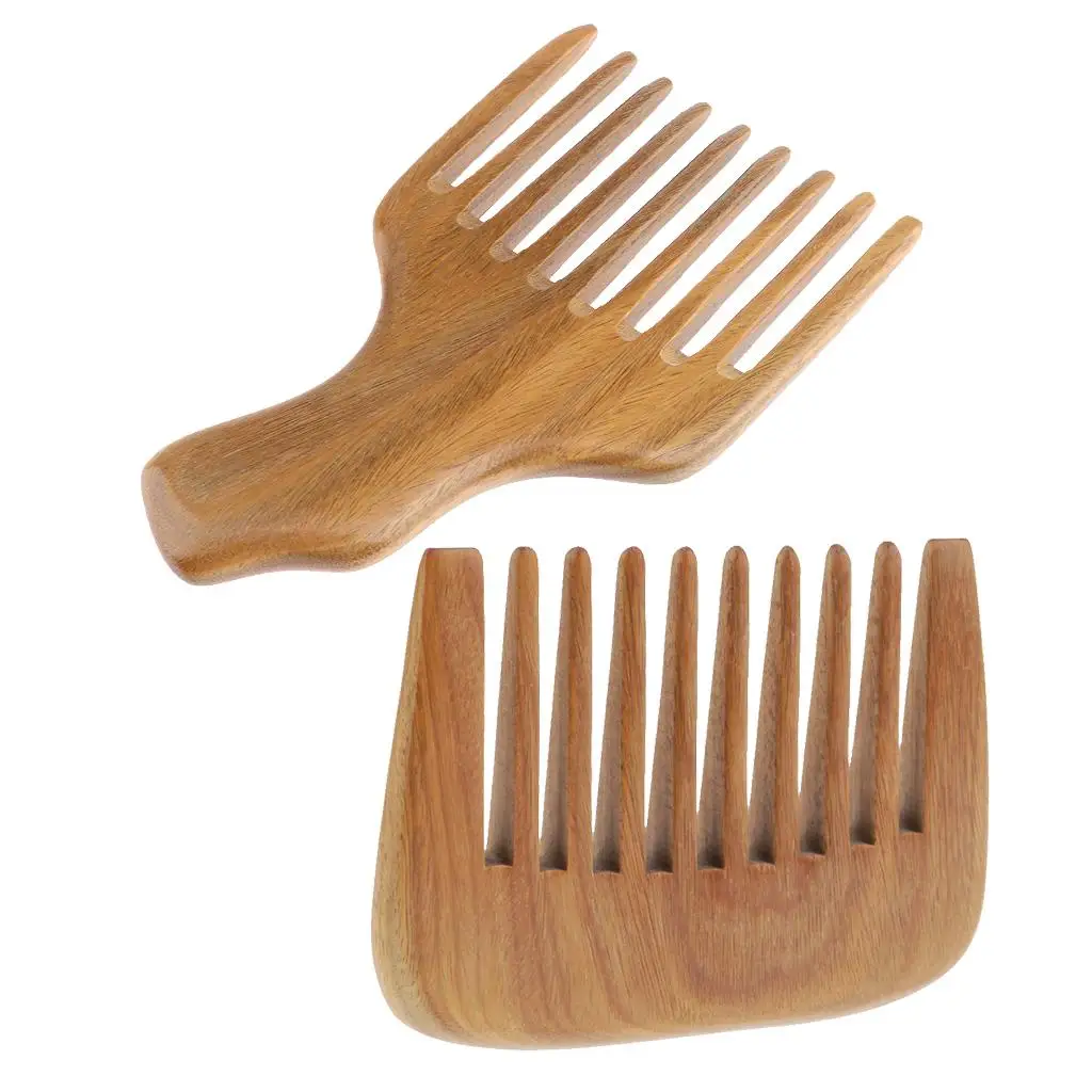 Pack of 2 Styling Comb  Wooden Hairbrush for Short / Long / Curly /  / Straight Hair