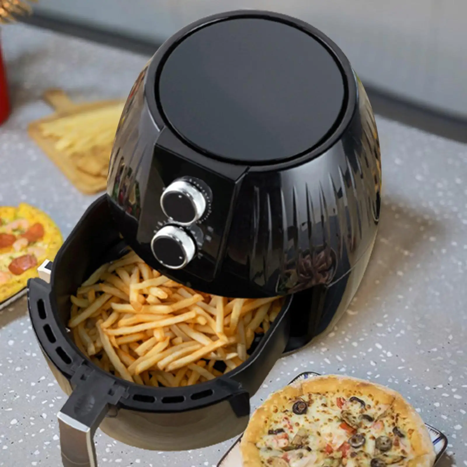 Large Air Fryer Double Circulating Air Removable Filter Grill Pan Beginners Friendly Multipurpose Pot for Dinner Household Party
