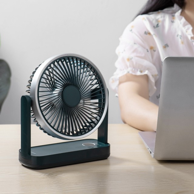 Desktop Fan Digital Display Usb Small Fan Rechargeable Long